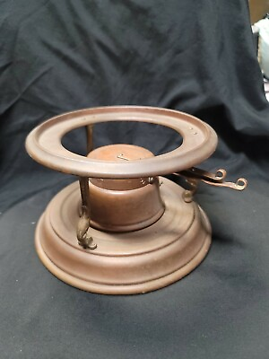 Jos. Heinrichs Solid Copper Chafing Burner and Stand Nice Original Patina $150.00