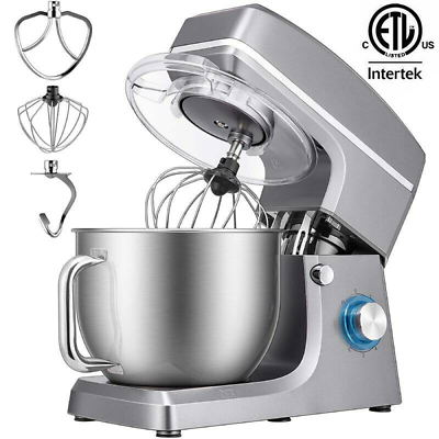 Electric Food Stand Countertop Mixer 7.5Quart 660W 6 Speed Stainless Steel Bowl $99.99