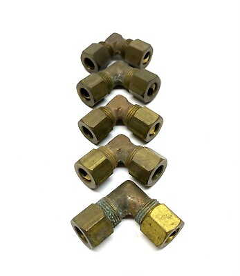 #ad Premier Brass Compression Elbow Fitting 5 16quot; LOT OF 5 $22.49