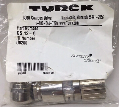 #ad Turck CS 12 0 Straight Male 12 Pin Cable Connector U0200 CS120 $35.00