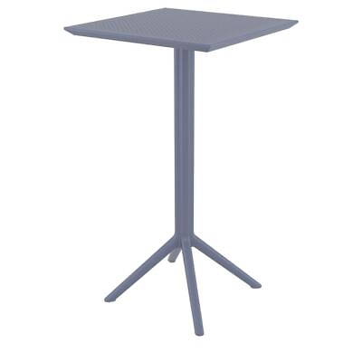 #ad Sky Square Folding Bar Table 24 inch Dark Gray $250.00