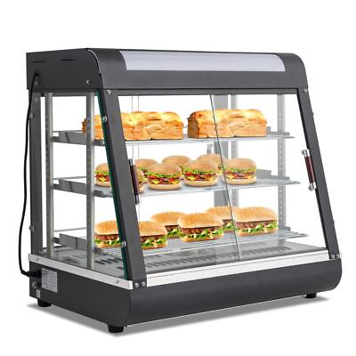 #ad 3 Tier Food Warmer Display Case Commercial 26quot; Pizza Egg Tart Showcase Electric $200.99