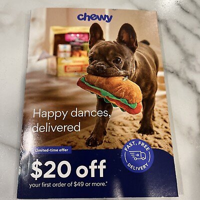 #ad Chewy Coupon $20 off first order of $49 or more for new customers expire 5 31 24 $4.99
