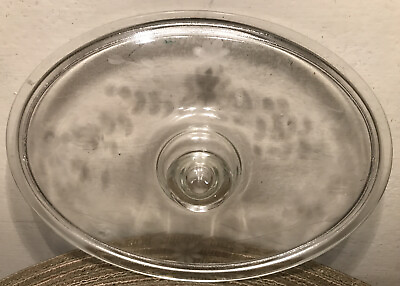 Pyrex 633 C OR 642 C Etched Floral Oval Replacement Lid PreOwned 9” X 6 1 2” $12.85