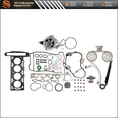 #ad Timing Chain Cover Gasket Kit Water Pump Thermostat For 07 08 Chevrolet Malibu $108.99