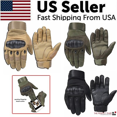 Tactical Motorcycle Motocross Full Finger Gloves Motorbike Riding Racing Mittens $12.69