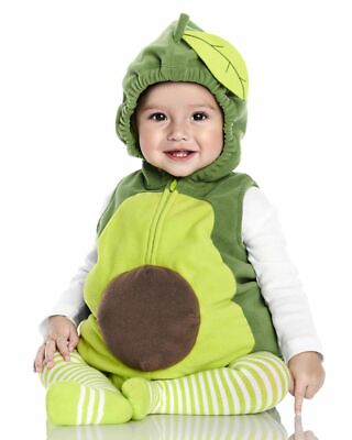 Carter#x27;s Infant Baby Avocado Vegetable Zip Up Hoodie Suit Set Costume Lime $35.20