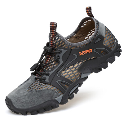 HANHAN Mens Quick Dry Water Shoes Outdoor Trekking Non slip Wading Sneakers $25.45