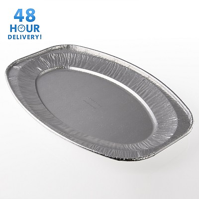 Oval Aluminium Foil Tray Buffet Disposable Party Serving Food Platters GBP 9.48