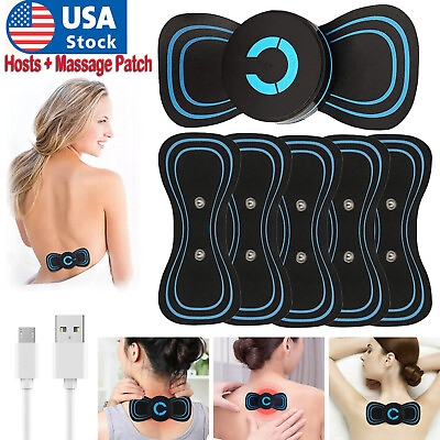 Portable EMS Mini Electric Neck Back Massager Cervical Massage Patch Stimulator $4.99