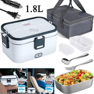 #ad 1.8L 110V Electric Heating Lunch Box Portable Car Office Food Warmer Container $24.99