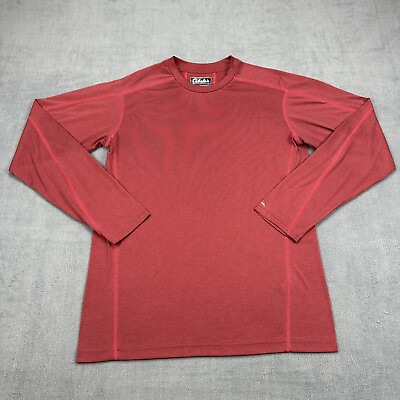 #ad Cabela#x27;s Shirt Mens Medium Red Dri Release Fresh Guard Long Sleeve Active Logo $5.33