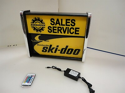 #ad Ski Doo Snowmobile Sales Service LED Display light sign box $125.00