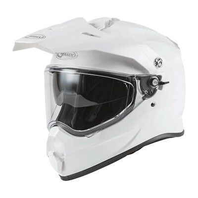 #ad Gmax AT 21 Adventure White Dual Sport Helmet Adult Sizes XS XL $64.99