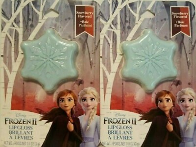#ad #ad Disney Frozen 2 Lip Gloss Snowberry Flavored Blue Snowflake Shape Lot of 2 NEW $9.50