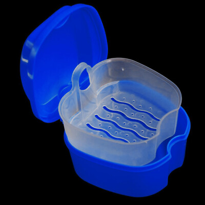 #ad Mouth Guard Case Drain Design Portable Mouth Guard Denture Box Case Flat Bottom $7.28