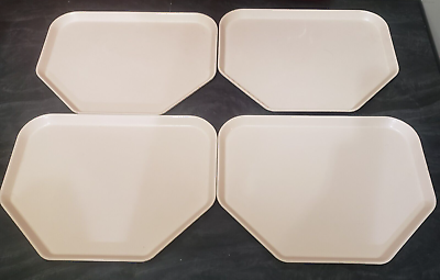 #ad Lot of 4 Cambro Camtray Serving Trays 6 Sided Cafeteria Lunch Buffet Tray NSF $49.95