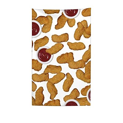 #ad Microfiber Chicken Nuggets Beach Towel Funny Fried Chicken Ketchup Food Bath ... $30.85