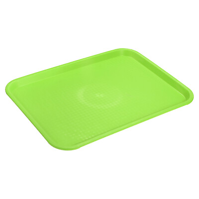 #ad 14quot; x 18quot; Plastic Fast Food Trays Bulk Rectangular Serving Trays Green $29.89