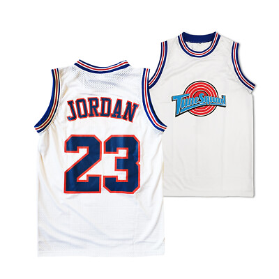 Michael Jordan Tune Squad Youth Basketball Jersey White Space Jam 23 Child Kids $26.29