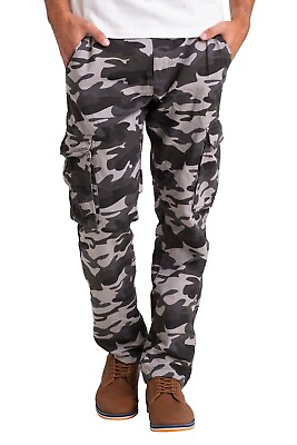 Men#x27;s Straight fit Cargo Combat Trousers Cotton Heavy Duty Workwear full Pants $21.96