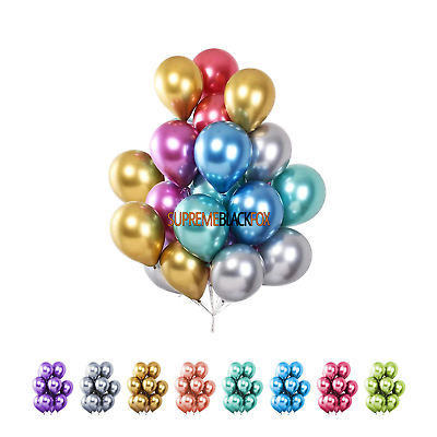 #ad Metallic Chrome Balloons 25 Graduation Birthday Sweet 16 Party 12 inch $4.99