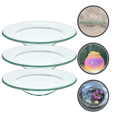 #ad 3pcs Round Multi use Premium Clear Candle Warmer Tray for Home $15.03