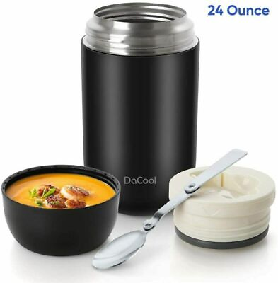 DaCool Hot Food Jar 24 oz Insulated Lunch Container Keep Food Hot Cold Warm Stai $31.99