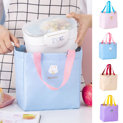 Bento Lunch Food Bag Functional Handbag Office Worker Portable High Capacity $4.59