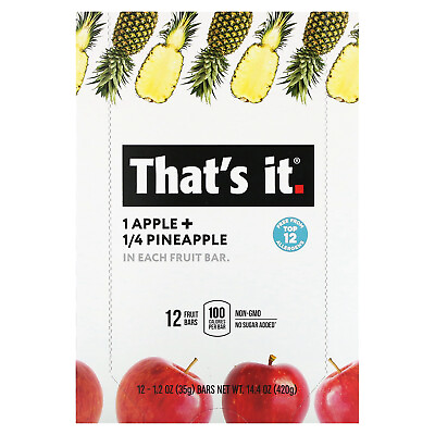 #ad Fruit Bar Apple Pineapple 12 Bars 1.2 oz 35 g Each $24.04