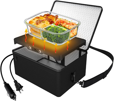 #ad Portable Oven 12V 24V 110V Car Food Warmer Portable Personal Mini Oven Electri $48.44