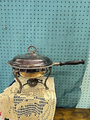 #ad #ad Vintage Silver Plated 4pc Chafing Dish Set Ornate amp; Beautiful Marked #295113 $38.75