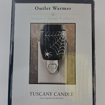 #ad New Tuscany Candle Spider Web Wax Warmer Electric bar Halloween Ceramic 5” $21.95