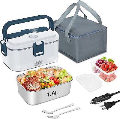 12V Car Portable Food Heating Lunch Box Electric Heater Warmer For Trucks Office $27.99