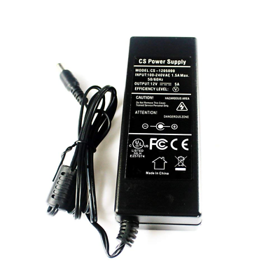 AC 100 240V To DC 12V 5A Power Supply Adapter Switching For CCTV Camera DVR NVR $21.95