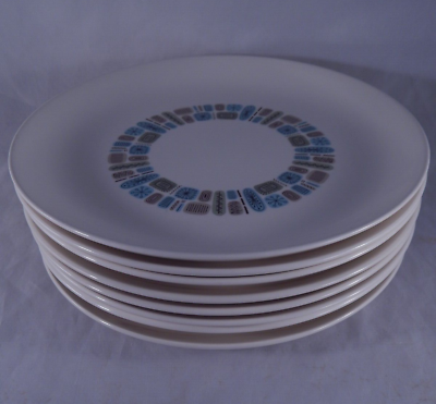 Vintage DURA GLOSS Temporama Pottery Plates Dishes 10quot; Lot 8 $85.00