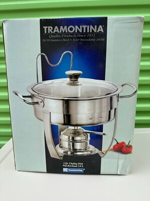 #ad BRAND NEW Tramontina 3 Quart 18 10 Stainless Steel Chafing Dish *Quality* $70.00