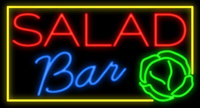 #ad 24quot;x12quot; Neon Sign Salad Bar Juice Drink Light Lamp Workshop Garage Collection $245.89
