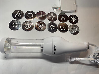 Salton Electric Cookie Press Complete Set 12 Discs amp; 3 tips CKM25 Used $39.99