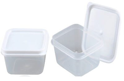 #ad 10 Count Mini Storage Containers W Lids Square 10 ct.Free Shipping food grade $9.99