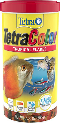 #ad Tetra TetraColor Tropical Flakes Fish Food Cleaner and Clearer Water Formula $67.86