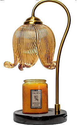 #ad Flameless Flower Candle Warmer with 3 Bulbs Timer and Dimmer New In Box amp; NRFB $44.98