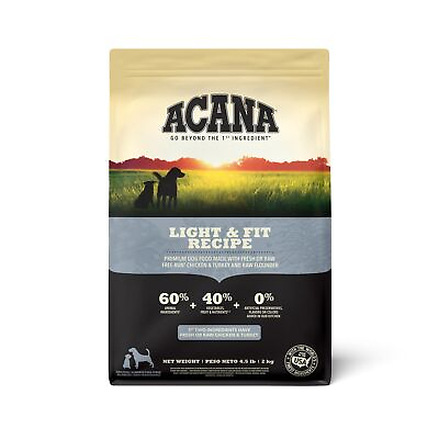 #ad Adult Dry Dog Food Light amp; Fit Recipe Grain Free Dog Food 4.5lb $32.97