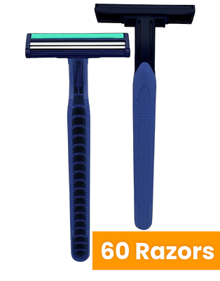 #ad Vaylor Disposable Razors for Men 2 Blade Razors 60 Pack Sensitive Skin Shaving $20.99