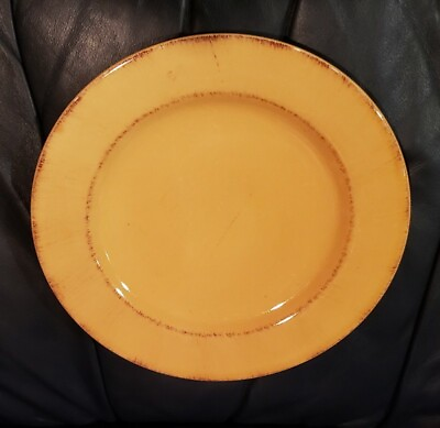 #ad Pier 1 Imports Toscana Gold Handpainted Earthenware Salad Plates 8.75 INCH $12.95