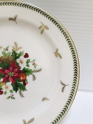 #ad Mikasa Holiday Salad Plate Bone China Christmas Decor 7.5 in Made In Indonesia $23.00