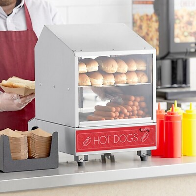 Commercial Machine Bun Food Electric Hot Dog Steamer Warmer 175 Dog 40 Bun New $179.95