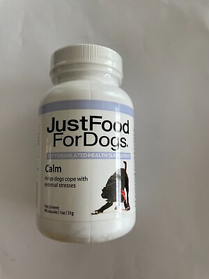 #ad Just Food For Dogs Calm 90 Capsules NEW SEALED FREE SHIP 08 24 $16.49