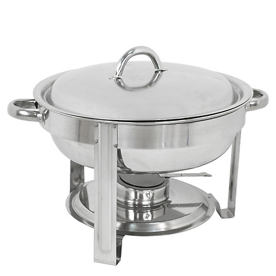 Classic Round 5 Qt. Stainless Steel Chafing Dishes Buffet Catering $37.58