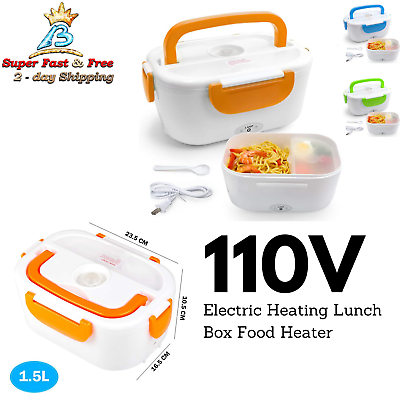 110V Electric Heating Lunch Box Food Heater Lunch Containers Warming Bento NEW $24.74